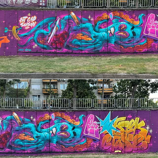 Some photos from our mural “Fat Cap Season”...